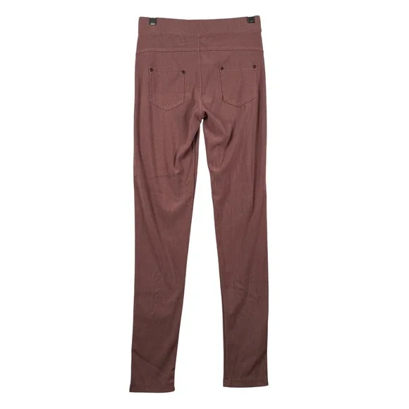 New Mix Womens One Size Jeggings Dusty Rose Skinny Stretch Pull On Mauve Comfort - Picture 2 of 7